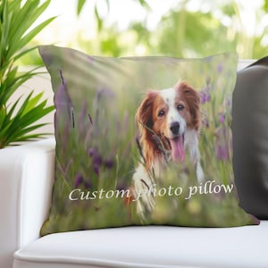 Custom Photo Pillow, Personalized Velvet Pillow, Custom Photo Pillow, Photo Gift Pillow, Memory Pillow, Personalized Gift, Custom Cushion image 3