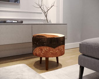 Bohemian footstool, Elegant pouf stool, Ottoman seating, Utility furniture, Premium footrest, Kitchen table chair, Modern decoration, M-37