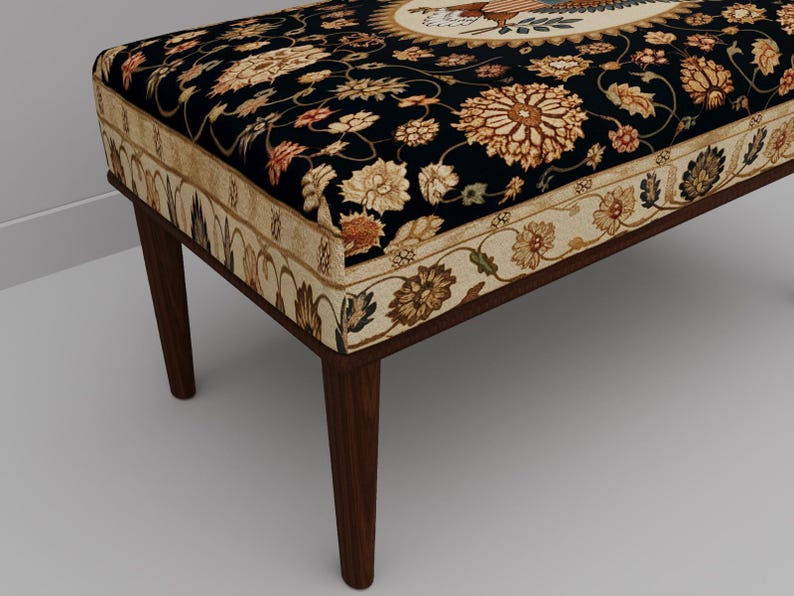 Wild bird bench, Foyer saloon bench, Reading stool, Laundry room pouf, Picnic table bench, Unique footrest, Ottoman tea table, M-216