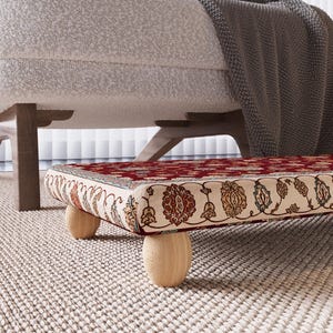 Perfect accent for modern home, Compact footrest, Mudroom bench, Turkish style footstool, Country decor bench stool, Comfort footstool,M-512