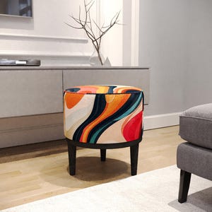 Frontdoor bench, Comfortable seat, Pouf for accent, Reading corner stool, Modern decoration, Ottoman pouf stool, Farmhouse stool, M-143