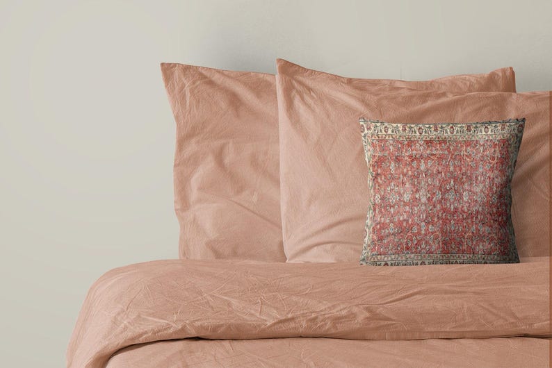 couch cushion, floral pillow case, pink lumbar pillow, bohemian pillow, botanical pillow, bench cushion, body pillow cover, armchair pillow