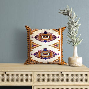 12x24 Pillow Cover, Lumbar Cushion, Orange Pillow, Armchair Pillow, Decorative Pillow, Long Pillow, Comfort Pillow, Pillow Case, Boho Pillow