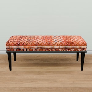Blanket bench, Kilim pattern bench, Piano bench, Hallway bench, Upholstered bench, Keyboard bench, Mudroom bench, Elegance bench, 34-01