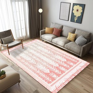 Pinky rug, Everyday rug, Girl room rug, Primitive rug, Aesthetic rug, Under table rug, Easy to care rug, Stunning design rug, Non slip rug
