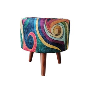 The bench frame is made of the finest quality kiln-dried beech wood, offering stability and longevity. Each pouf stool may vary in size, providing a range of options to fit perfectly into your space.