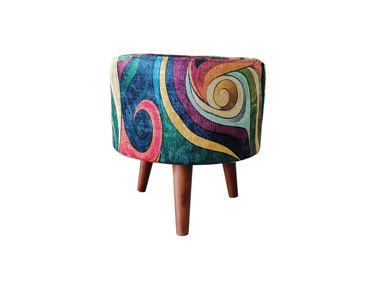 The bench frame is made of the finest quality kiln-dried beech wood, offering stability and longevity. Each pouf stool may vary in size, providing a range of options to fit perfectly into your space.