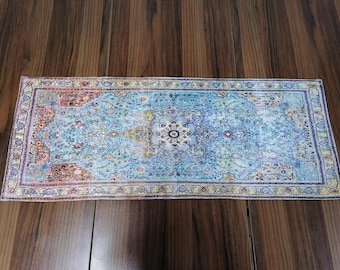 Türkischer Tischläufer, Botanischer Tischläufer, Küchentischschicht, Orientalische Drucke, Chenille Tischset, Boho Tischset, Strukturierter Läufer