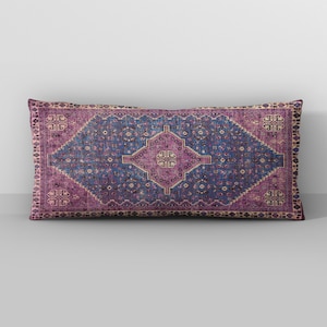 purple pillow, eclectic pillow, handmade pillow, oriental pillow, soft pillow, textured pillow, bench pillow, lumber pillow, couch pillow