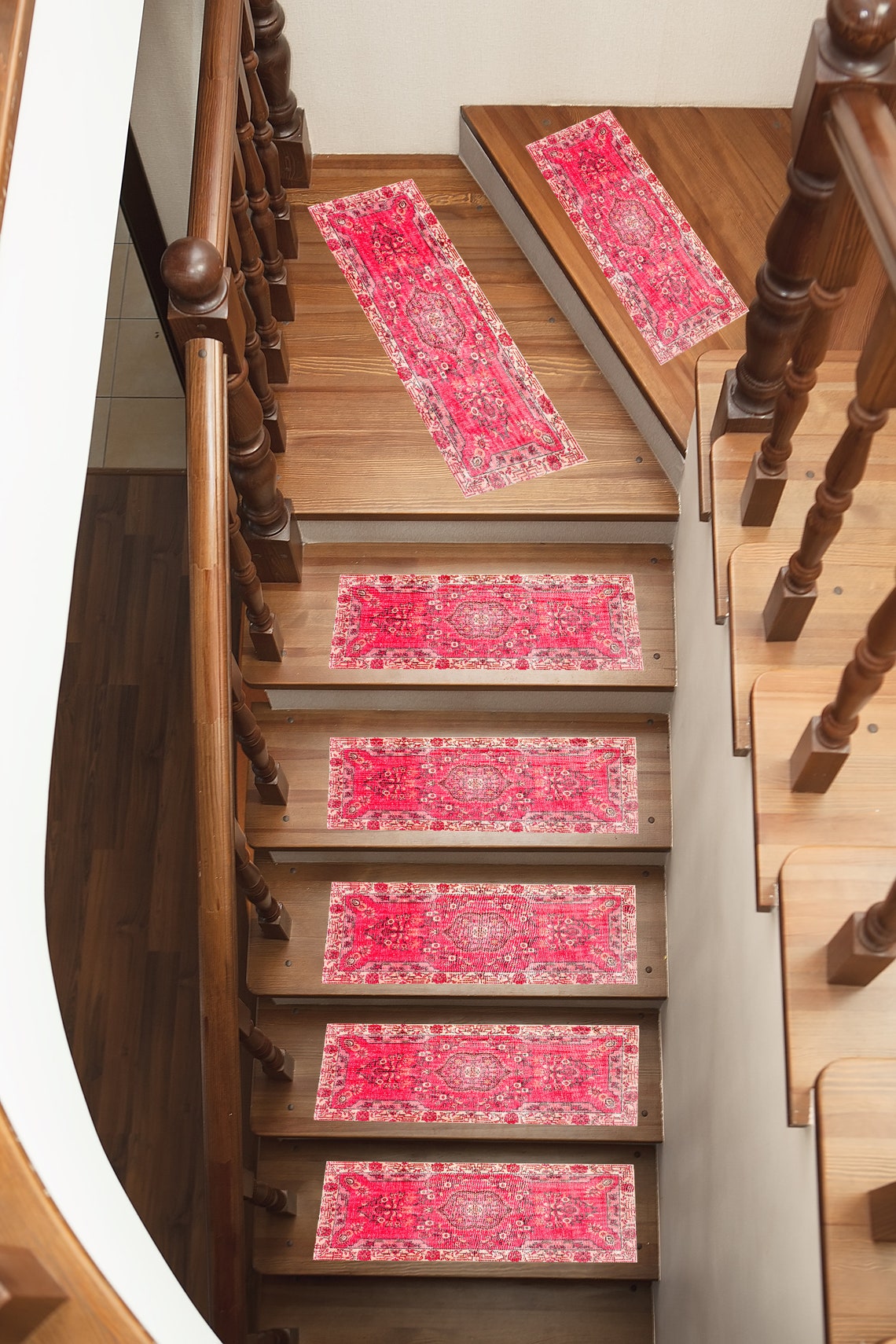 Outdoor Step Rugs Outdoor Stair Rug, Rustic Stair Rug, Pink Stair Rug, Bohemian Stair Rug ...