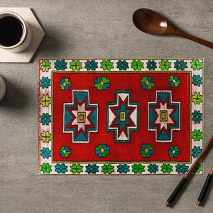 Remarkable Mats, Craftsman Design Placemats, Contrast Color Table Mats, Soft Textured Placemats, Plaza Placemats, Graduation Event Placemat