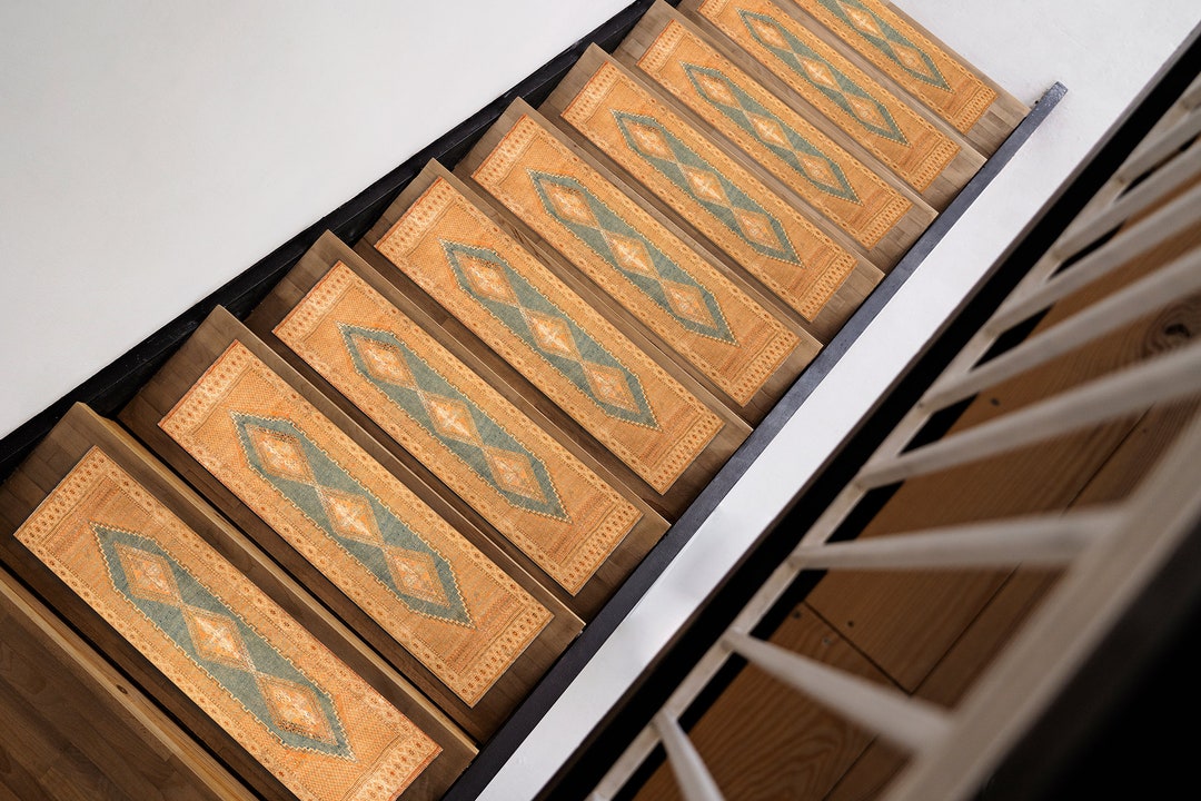 Merida Stair Rug Treads Stair Rug, Yellow Stair Rug, Entry Stair Rug, Boho Stair Rug ...