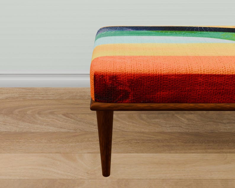 Ottoman for bedroom, Pop color bench, Doorway bench, Uphosltered bench, Dressing table bench, Retro bench, Hallway bench, Shoe bench, M-160