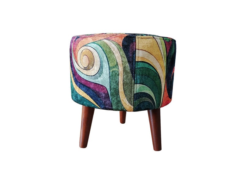 Crafted with the highest level of attention to detail, our pouf stool is both sturdy and stylish. Its outer surface is clad in durable, long-lasting materials that feature captivating rug and kilim patterns, ensuring the bench remains sturdy and durable for many years.