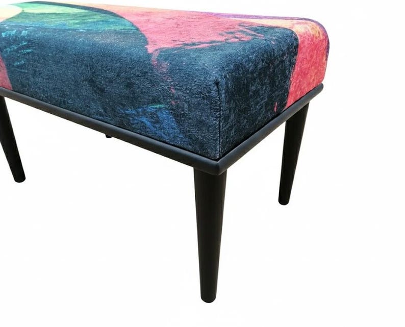 Ottoman for bedroom, Pop color bench, Doorway bench, Uphosltered bench, Dressing table bench, Retro bench, Hallway bench, Shoe bench, M-160