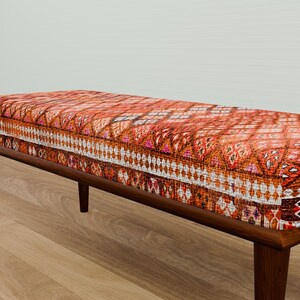 Blanket bench, Kilim pattern bench, Piano bench, Hallway bench, Upholstered bench, Keyboard bench, Mudroom bench, Elegance bench, 34-01