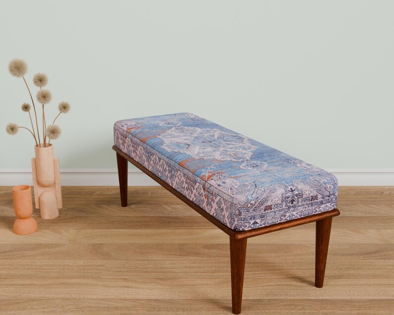 Entrance hall bench, Blanket bench, Narrow bench, Dining table bench, Bohemian bench, Hallway bench, Yoga bench, Piano bench,  343-02