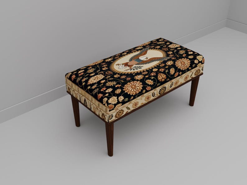 Wild bird bench, Foyer saloon bench, Reading stool, Laundry room pouf, Picnic table bench, Unique footrest, Ottoman tea table, M-216