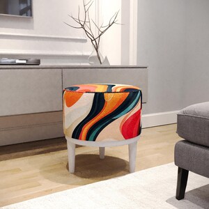 Frontdoor bench, Comfortable seat, Pouf for accent, Reading corner stool, Modern decoration, Ottoman pouf stool, Farmhouse stool, M-143