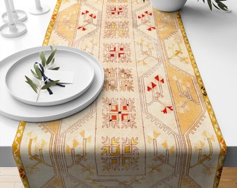 Chic Dresser Runner, Vintage Design Table Scarf, Table Centerpiece, Handcrafted Table Cover, Restaurant Runner, Noble Dining Table Runner