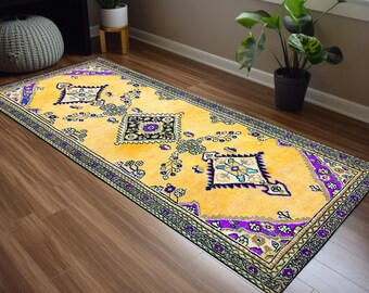 Non slip rug, Bohemian rug, Living room rug, Restaurant rug, Turkish pattern rug, Print rug, Area rug, Large rug, Floral rug, Floor rug