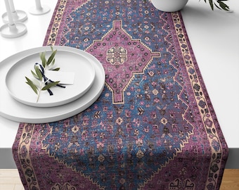 Stilvoller Esstischläufer, texturierter Stoffläufer, türkisches Kelim-Geschirr, klassisches Esszimmerläufer, Kilim-Motivläufer, Bartischtopper