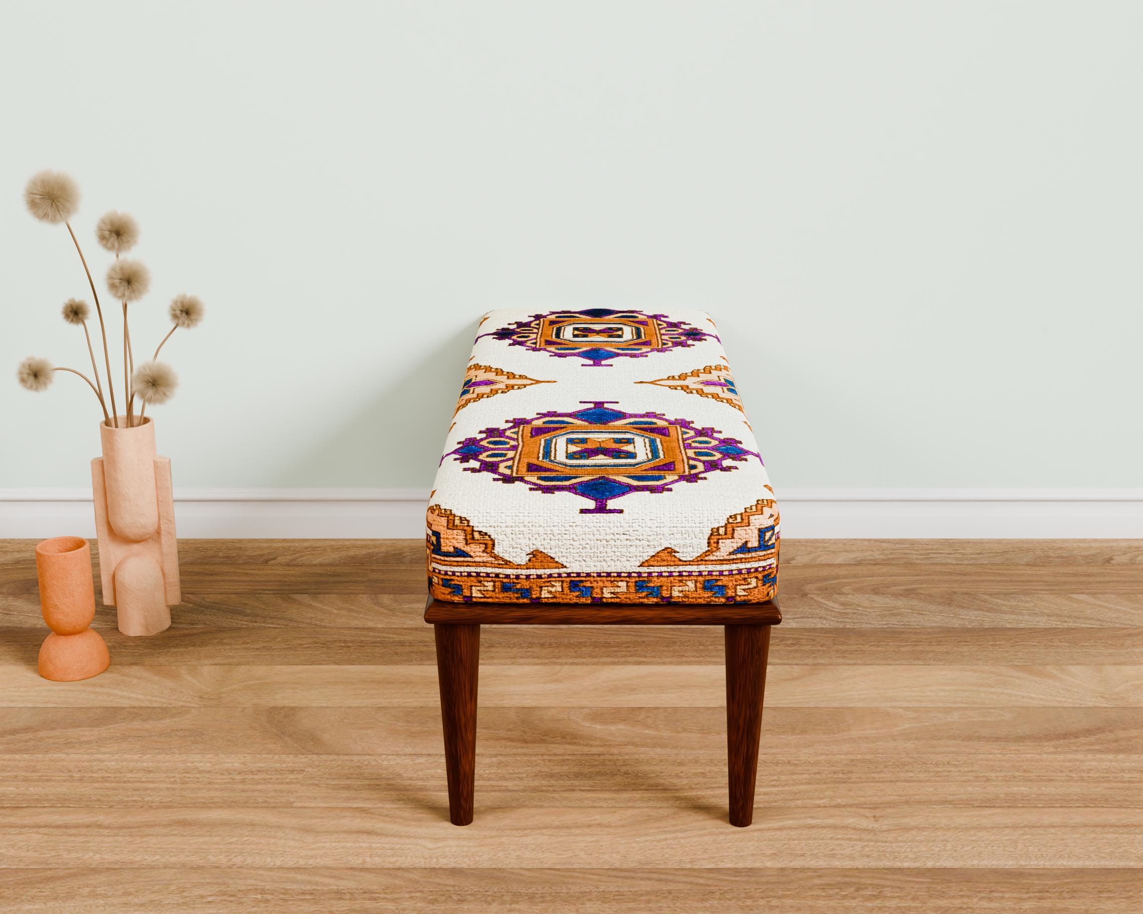 Simple Boho Bench Livingroom Bench, Handcrafted Bench, Farmhouse Bench, Bedroom Bench ...