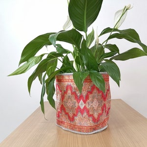 Cesto organizador, Cesto para meias, Cesto dobrável, Cesto macio, Suporte para plantas de interior, Caixa com estampa Kilim, Capa para vaso de plantas, Artigos para banheiro