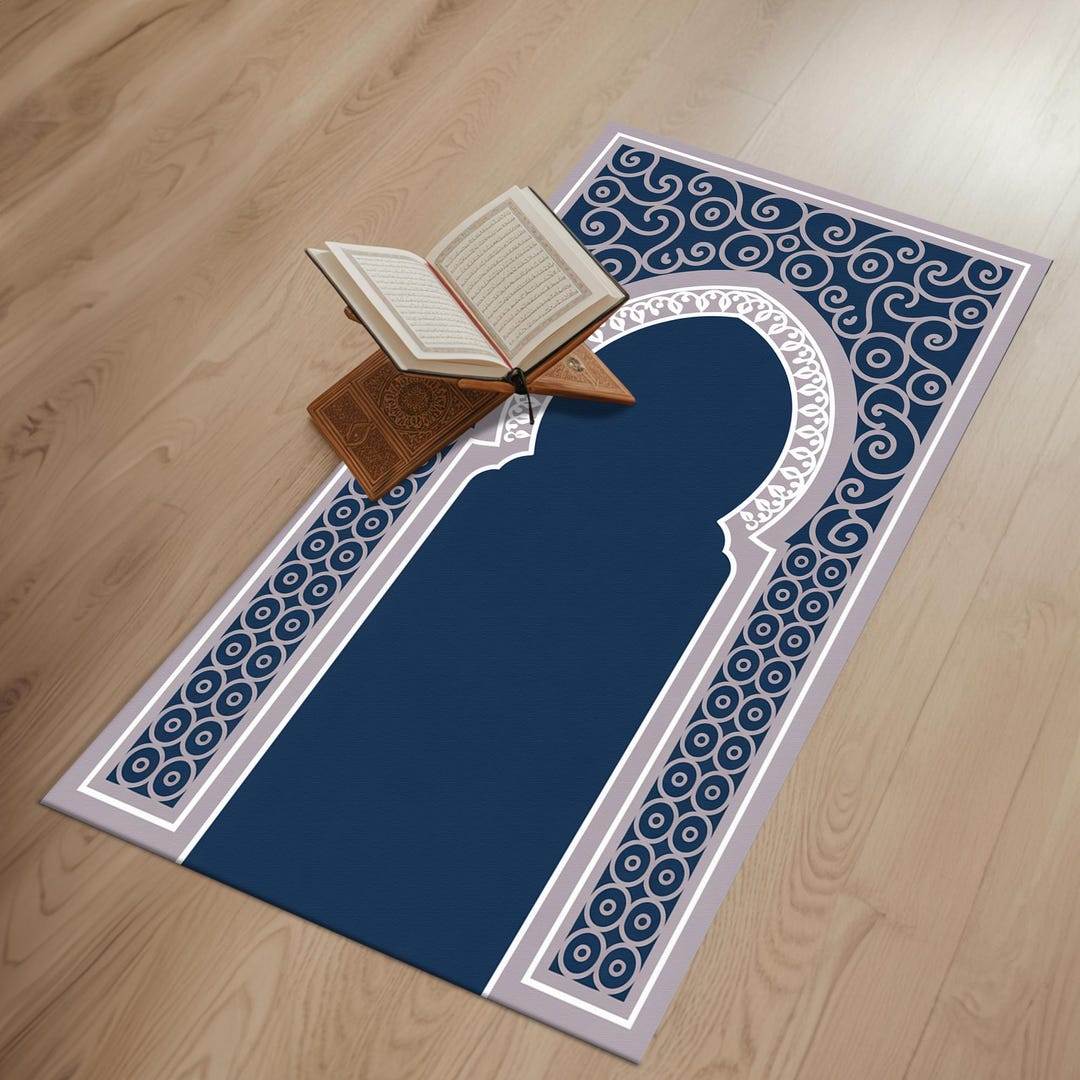 Quran Rug Modern Seccade Mat, Luxury Plush Prayer Rug, Hajj Gift Prayer Rug ...
