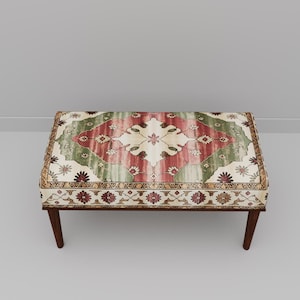 Elegant sitting bench, Hocker bench, Rustic bench, Anatolian bench, Authentic bench, Antique bench, Decorative bench,Handcrafted bench,M-281