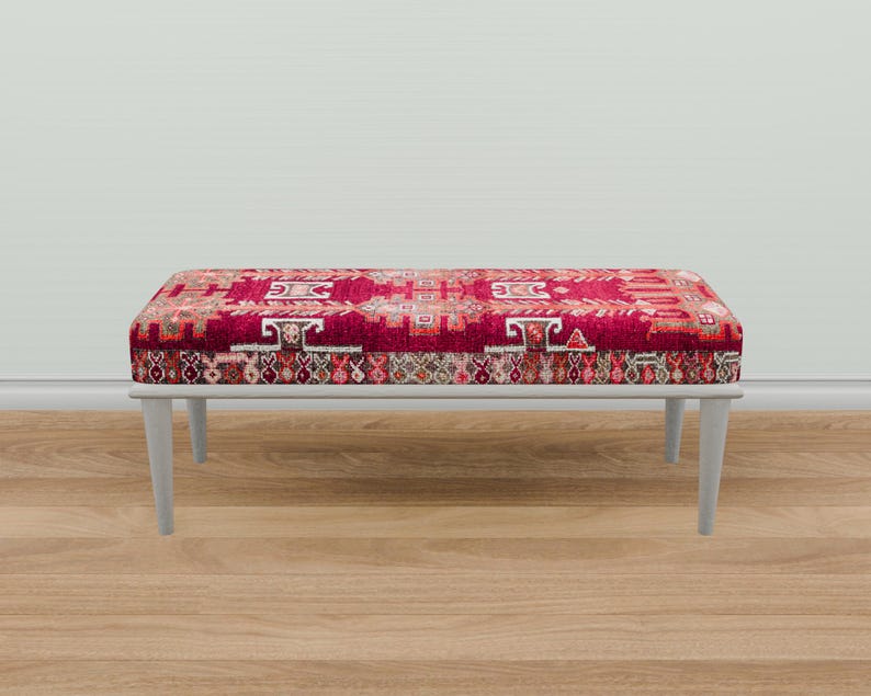 Classic bench, Dining table bench, Saloon bench, Bed end bench, Padded bench, Kilim design bench, Make up bench, Wood work bench, 20-02