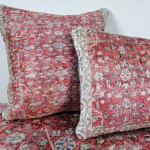 couch cushion, floral pillow case, pink lumbar pillow, bohemian pillow, botanical pillow, bench cushion, body pillow cover, armchair pillow image 6