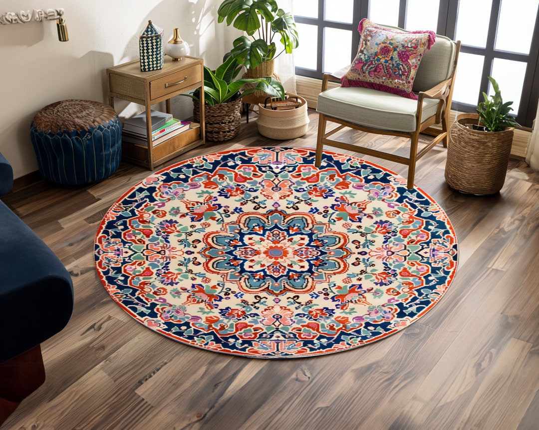 Pastel Color Rug Pastel Color Rug, Rugs for Kitchen, Lovely Rug, Round Shape Rug ...