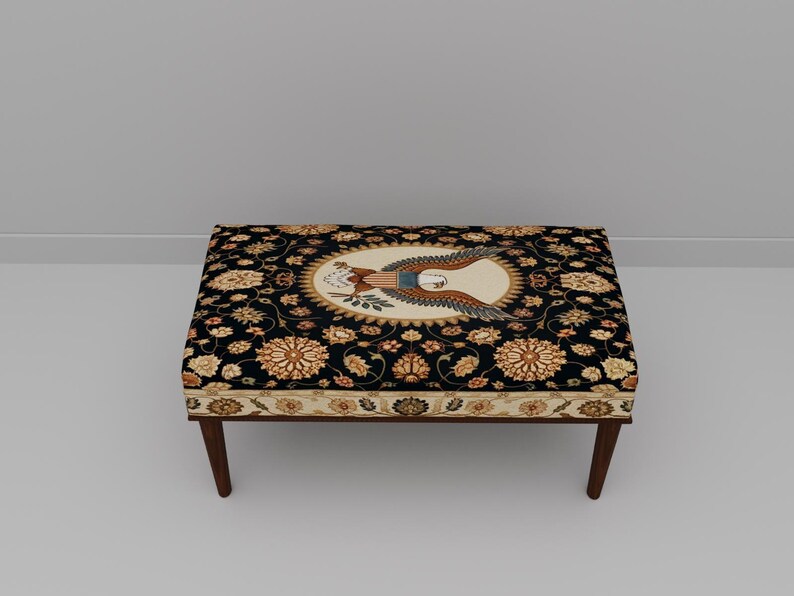 Wild bird bench, Foyer saloon bench, Reading stool, Laundry room pouf, Picnic table bench, Unique footrest, Ottoman tea table, M-216