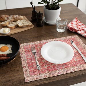 Oriental Style Inspired Placemats, Non-slip Tableware, Kilim Pattern Placemat, Turkish Design Placemats, Trendy Placemat, Ethnic Placemats