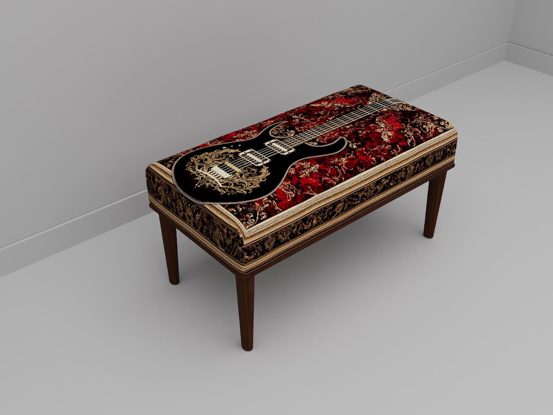 Musician Bench, Vintage Inspired Bench, Unique Design Pouf, Entryway ...