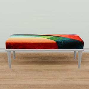 Ottoman for bedroom, Pop color bench, Doorway bench, Uphosltered bench, Dressing table bench, Retro bench, Hallway bench, Shoe bench, M-160