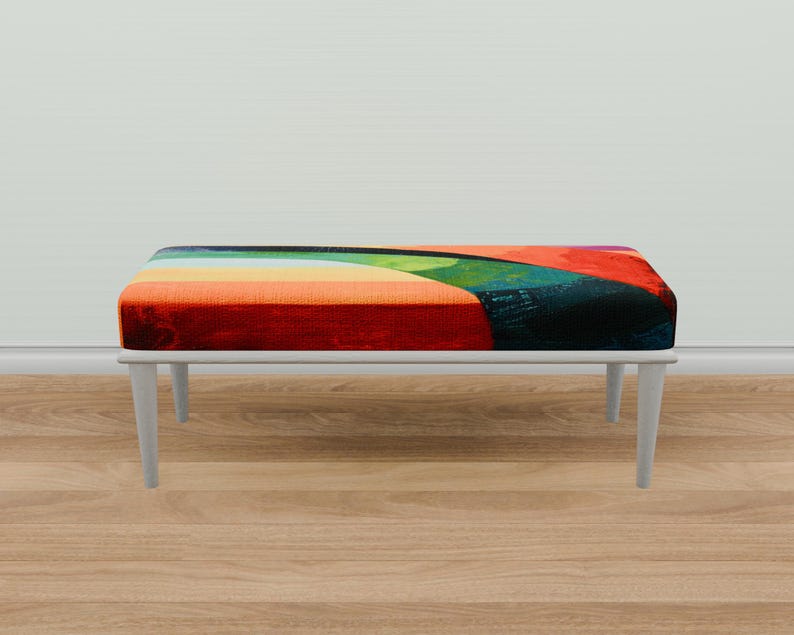 Ottoman for bedroom, Pop color bench, Doorway bench, Uphosltered bench, Dressing table bench, Retro bench, Hallway bench, Shoe bench, M-160