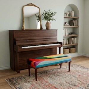 Ottoman for bedroom, Pop color bench, Doorway bench, Uphosltered bench, Dressing table bench, Retro bench, Hallway bench, Shoe bench, M-160