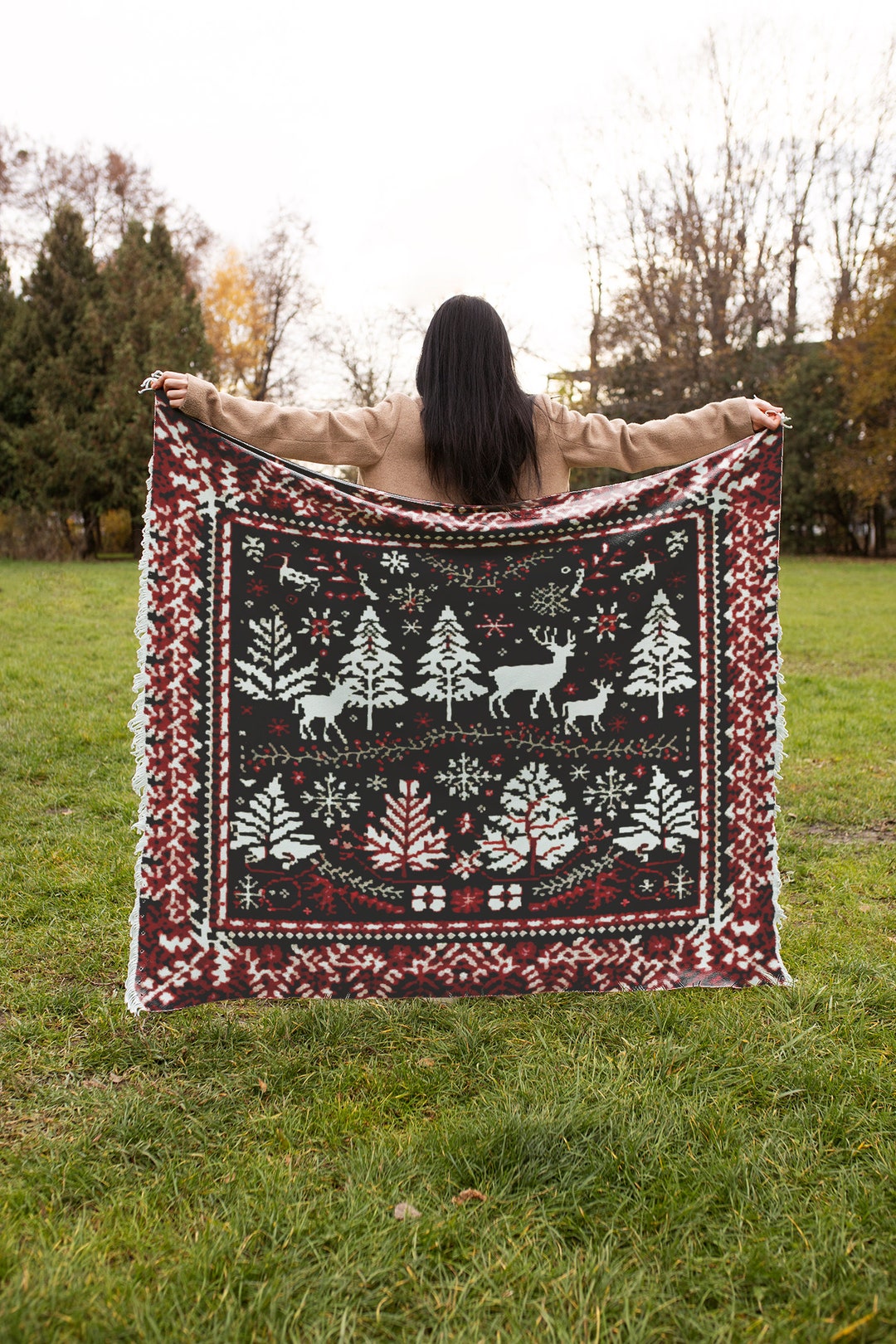 Stylish Blanket, Warm Blanket, Hug Blanket, Reindeer Blanket, Primivite