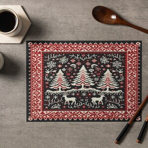 Farmhouse Tableware, Eclectic Table Setting, Pine Printed  Decor Placemats, Craftsmen Table Mats, Home Decor Accessories, Noble Placemats