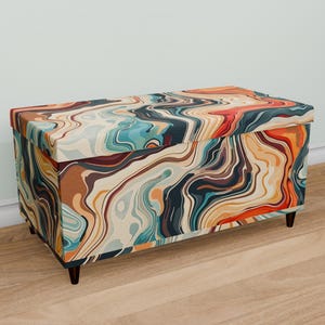 Artwork bench, Storage plant stand, Bespoke bench, Designer storage, Ottoman trunk, Handmade organizer, Multipurpose bench, Foyer seat, M-97