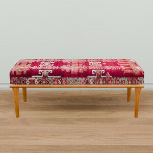 Classic bench, Dining table bench, Saloon bench, Bed end bench, Padded bench, Kilim design bench, Make up bench, Wood work bench, 20-02