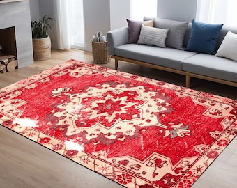 Alfombra rosa, alfombra de baño, alfombra con estampado digital, alfombra moderna, alfombra bohemia, alfombra oriental, lavable a máquina, alfombra de lujo, alfombra de dormitorio, estampado turco