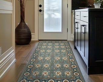 Christmas decor rug, Washable rug, Area rug, Farmhouse rug, Modern distressed rug, Non slip durable rug, Livingroom rug, Bedroom rug