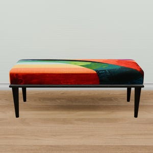 Ottoman for bedroom, Pop color bench, Doorway bench, Uphosltered bench, Dressing table bench, Retro bench, Hallway bench, Shoe bench, M-160