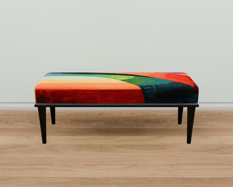 Ottoman for bedroom, Pop color bench, Doorway bench, Uphosltered bench, Dressing table bench, Retro bench, Hallway bench, Shoe bench, M-160