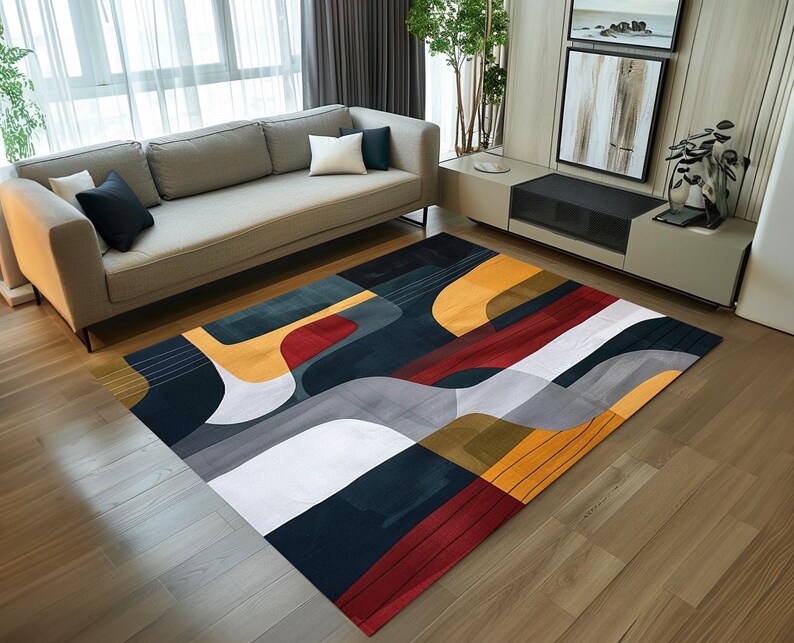Everyday rug, Modern rug, Boho  rug, Artistic rug, Bathroom rug, Bedroom rug, Non-slip rug, Washable rug, Mudroom rug, Easy to travel rug