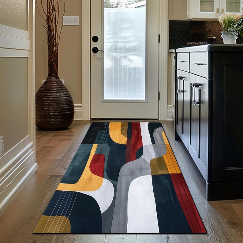 Everyday rug, Modern rug, Boho  rug, Artistic rug, Bathroom rug, Bedroom rug, Non-slip rug, Washable rug, Mudroom rug, Easy to travel rug