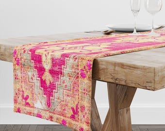 Excellent Table Topper, Christmas Dining Table Scarf, Table Setting, Heat Resistant Table Decor, Artistic Kitchen Runner, Rug Pattern Runner